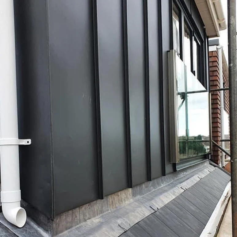 Zinc standing seam roof